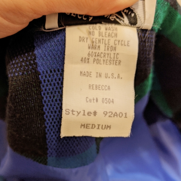 Rebecca Stessens plaid blue and green blazer - Picture 7 of 7